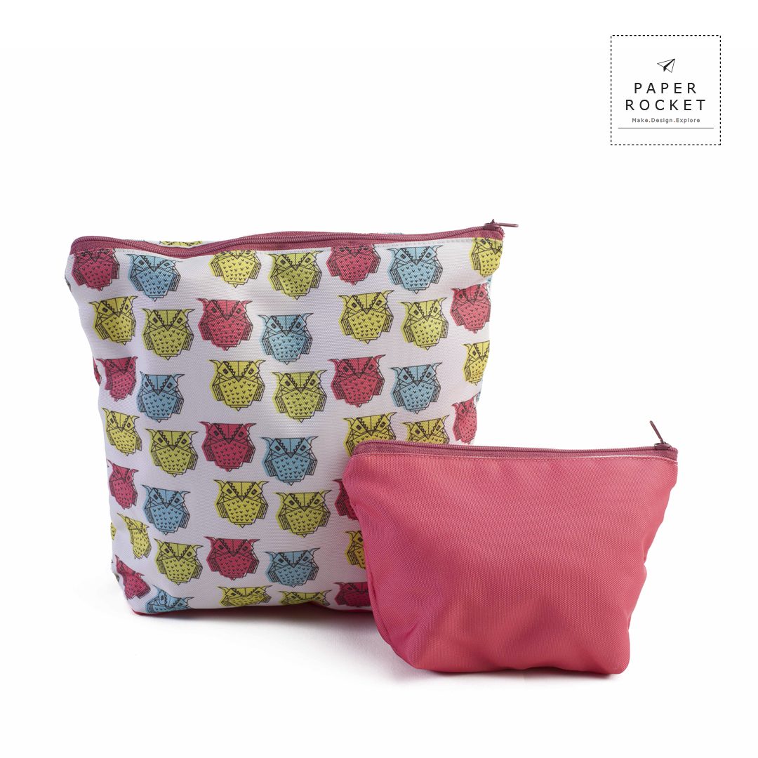Owl Print Vanity Pouch